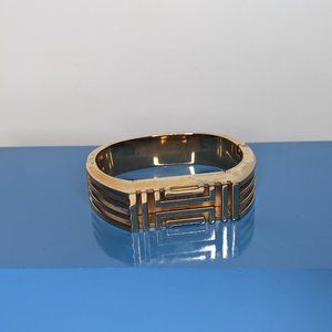 Tory Burch Fit Bit Gold Hinged Cuff Bracelet